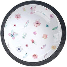 Magical Butterfly and Flower Pomelli per Porta Set di 4 Pomelli per Mobili Manopole per Cassetti Cucina Armadio Vetro