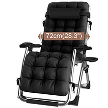 SHUAIIJUAN Sedia per il tempo libero domestico Patio Lounge Recliners Zero Gravity Garden sedia for rilassarsi all'aperto Patio Sdraio da 72 centimetri Larghezza Poltrona reclinabile con supporto di t