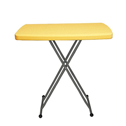 LICHUAN Tavolo pieghevole pieghevole tavolo pieghevole in altezza regolabile per cucina soggiorno sala da pranzo sala studio tavolo picnic pieghevole (colore : giallo, dimensioni: 76 x 50 x 74 cm)