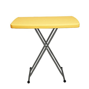 LICHUAN Tavolo pieghevole pieghevole tavolo pieghevole in altezza regolabile per cucina soggiorno sala da pranzo sala studio tavolo picnic pieghevole (colore : giallo, dimensioni: 76 x 50 x 74 cm)