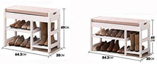 YANG 2 Livello del Pattino tormenta Cambio di Scarpe Panca Bagagli Petto Imbottito Poggiapiedi Ottomana Guardaroba Dressing Table Sgabello Carico 250kg (Size : L/64CM)