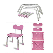 MGMDIAN Poltrona da Bagno per Donne Incinte - Sgabello da Bagno Sgabello da Bagno in plastica - Schienale Quadrato per Sedia da Doccia con Schienale Accessori da Bagno