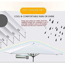 YTO Ombrellone, utilizzato per ombrellone da Giardino a Parete da Esterno, ombrellone inclinabile da Balcone, Alluminio, 220 cm