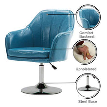 YF-Chair Sedia con Schienale Trapuntato Moderno Regolabile in Pelle PU, Sedia Girevole con vanità Sgabello da Bar Lounge Pub Bar