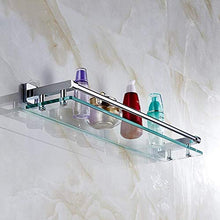 HYYDP Parete Porta Salviette Cremagliera da Bagno in Rame temperato più Spesso in Vetro temperato e cremagliera da Tavolo per Bagno in Ottone con Decorazione Domestica (40 cm)