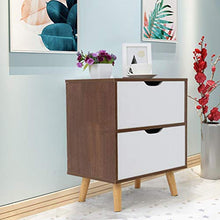 Yuanyan - Comodino a 2 ripiani, alla moda, con 2 cassetti, comodino, tavolino da caffè, per camera da letto, comodino e comodino a prova di umidità, per camera da letto, bagno, soggiorno