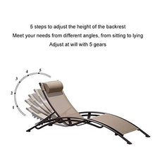 GJX Sedie a Sdraio Reclining Sdraio da Spiaggia Sedia con Cuscini Imbottiti e poggiapiedi for Il Giardino Esterno di Campeggio all'aperto Spiaggia Design