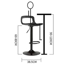 Sgabello Estetista con Back Pp Cushion Bar Stool Stool Sedie A Mano Aperta da Cucina Moderna Sedie da Pranzo con Gambe in Metallo Imbottite,Bianco Nero