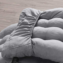 Ruby Lil Cuscino Imbottito, Cuscino per Sedia a Sdraio, Patio Portatile con Antiscivolo Copertina, Cuscino del Sedile Pieghevole per Outdoor Indoor (1 Pezzo),Grigio