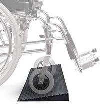 Wiltec Rampa per soglie 15x140x900mm Gomma Piena Superficie Antiscivolo per sedie a rotelle e deambulatori