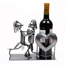 Yvanmoinscher - Porta bottiglia in metallo umoristico, fabbricazione artigianale, ideale per un regalo per la festa del papà, Natale, compleanno, San Valentino, invito