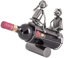 Brubaker Portabottiglie Vino Amanti su Rocker - Oggetto di Decorazione - Supporto per Bottiglie di Metallo - con Biglietto d'Auguri per Il Vino Regalo