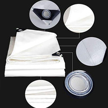 DFREW Heavy Duty Bianco Impermeabile Tarps Incatramata Sheet Ground Cover - 100% Resistente Ai Raggi Uv, Prova con Occhielli, 520G / M², Spessore 0,45 Mm Di Umidità,4Mx8M,4Mx8M