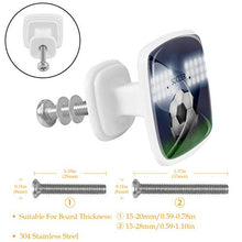 Set di 4 maniglie rotonde per armadio da cucina, credenza, cassettiera, cassettiera, con viti, per cucina, comò, armadietto, bagno, armadio, calcio erba