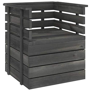 Tidyard Poltrona da Giardino in Legno Massello di Pino,Divano da Esterno in Legno,Sedia Pallet da Giardino in Legno,Poltrona da Esterno in Legno,70 x 65 x 71,5 cm