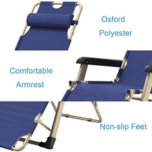 SHUAIIJUAN Sedia per il tempo libero domestico Sdraio da esterno regolabile Lounger sedie a sdraio pieghevole reclinabile reclinabile con poggiatesta Garden Beach Patio Piscina Max.150kg - Blu