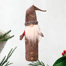 Amosfun Christmas Wine Bottle Cover Gnomes Wine Bottle Decorations Christmas Party Favors Supplies Gifts Grey