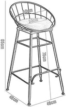 Yxsd Sgabelli di barra Dressing Table Sgabello Ferro Battuto sedia di ristoranti High ad uso residenziale e cucine commerciali colazione Chrome Con schienale della casa della cucina semplice moderna s