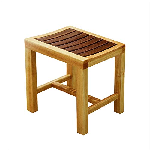 MGMDIAN Sgabello da Bagno Impermeabile Sgabello da Bagno Vecchio Uomo Panca in Legno massello anticorrosione per Adulti Sgabello Antiscivolo per Doccia Accessori da Bagno