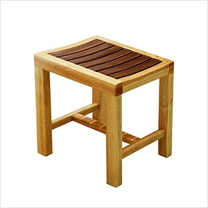 MGMDIAN Sgabello da Bagno Impermeabile Sgabello da Bagno Vecchio Uomo Panca in Legno massello anticorrosione per Adulti Sgabello Antiscivolo per Doccia Accessori da Bagno