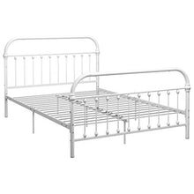 mewmewcat Struttura in Metallo Bianco Struttura Famiglia Pratico giroletto, Camera da Letto in Stile Moderno giroletto in Metallo 213 x 131 x 109 cm (Lunghezza x Larghezza x Altezza)