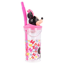 Bicchiere Con Cannuccia E Figura 3d - 360 ml | Minnie So Edgy Bows