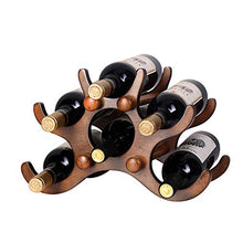 WUYANJUN Household Creative 6 Bottiglie di portabottiglie in Legno Massiccio, Materiale in Legno Massiccio-Resistente-Facile da smontare, Adatto per posizionare Vino Rosso, Decorazione Domestica.