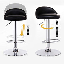 Avere PU Pelle Sgabelli da Bar A 360 Gradi Girevole,Idraulico Seggiola da Bar Regolabile da Bar 62-82cm,Economico Sgabello da Bar con Poggiapiedi,per Ufficio Bellezza Taglio di Capelli Medico