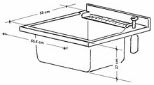 MONTEGRAPPA Mobile Lavatoio 60x60x85cm 2 Ante ASSE in Termoplastico Marella Bianco con Cesto
