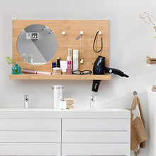 LULUTING Specchio Trucco Nordic Bagno Specchio con mensola Specchio da Toilette Specchio da Toilette Parete da Bagno Specchio Uomini e Donne appesi Specchio 70x40cm