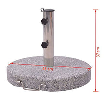 vidaXL Base Porta Ombrellone in Granito Inox Rotonda Attacco Supporto Parasole
