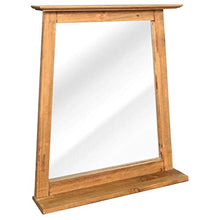 GOTOTOP Set Mobili per il Bagno in Legno Massello di Pino Riciclato,Mobile sottolavabo con un ampio vano e specchio,Stile vintage,Facile da assemblare