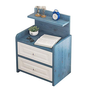 Comodini Decorazione Household Assemblea Addensare Soggiorno Camera Bagno Doppio pompaggio da Terra Corridoio Multifunzione Studio Locker MUMUJIN (Color : Blue)