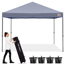 ABCCANOPY Gazebo pop-up 2,5 x 2,5 m con borsa a rulli di aggiornamento, 4 sacchi pesi, pali e corde (telaio grigio)