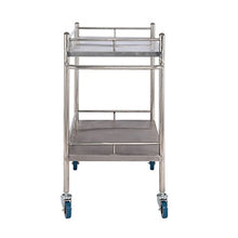 Scaffale CHDE Carrello - Clinica Muto del Salone di Bellezza a Quattro Ruote del passeggiatore Medico Doppio dell'Acciaio Inossidabile Carrello degli Attrezzi (Size : 40 * 60 * 86cm)