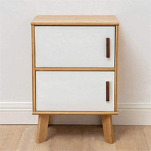 AIYIXUE - Comodino utile comodino con cassetti, comodino con comodino e comodino in legno, naturale, 40 x 30 x 58 cm