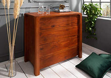 BUENO #3004 Cassettiera in legno di acacia - laccato/miele 96x50x90