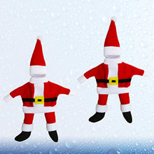 Amosfun Coperchio per Bottiglia di Vino di Natale 2 Pezzi Coperchio per Bottiglia di Babbo Natale con Cappello Decorazione per Tavolo da Pranzo per Feste di Natale per Hotel di casa