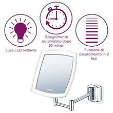 Beurer BS 89 Specchio Cosmetico Illuminato da Parete con Ingrandimento 5x