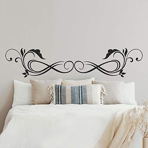 T-MK349 - Adesivi per testiera del letto, 30 x 140 cm, colore: Nero