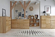 3xeliving Cassettiera Alicja 05 per soggiorno 75 cm, bianco/rovere wotan