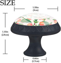 Modello del pesco della frutta dipinto Pomelli per Porta Set di 4 Pomelli per Mobili Manopole per Cassetti Cucina Armadio Vetro