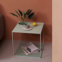Comodino LHY- Comodino in metallo a forma di comodino, semplice e resistente e pratico 45 x 45 x 45 cm.