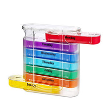Starmood - Scatola porta pillole portatile con cassetto per una settimana, 28 griglie, per medicina, organizer per vitamine