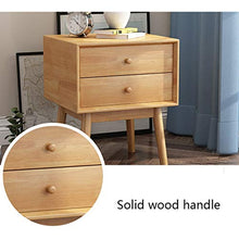 Comodino Addensare Domestica Pine all'Ingrosso Locker Doppio pompaggio Camera di Studio da Terra Multifunzione Storage Box 44X40X50cm FANJIANI (Color : Wood Color)