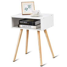 COSTWAY Comodino, Tavolino con 2 Cassetti in MDF Ecologico e Resistente, Bianco, 40 x 30 x 54 cm
