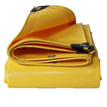 HZWLF Grande Tela Cerata Resistente, teloni, Tela Cerata in PVC 0,55 mm tettoia Esterna Giardino Tenda Parasole Impermeabile Tenda da Sole Tenere Calda Tenda, Giallo, 2X2 m