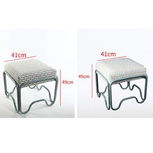 EXCLVEA Sedile per Trucco per Camera da Letto Vanity Comodo Sgabello ottomano Dressing Imbottito attenuato Banco con Metallo Leg (Colore : Beige, Dimensione : 41x41x49cm)