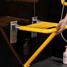 LXLAMP Sgabello Doccia Antiscivolo Regolabile in Altezza Sgabello da Doccia in Acciaio Inossidabile Giallo Montaggio A Parete Sedile Medico Pieghevole Vecchia Sedia da Bagno Sgabello da Bagno