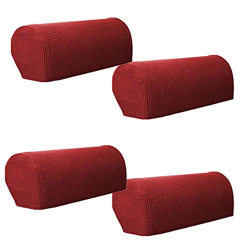 Hanhan, set di 4 copri braccioli per divano, in tessuto elastico